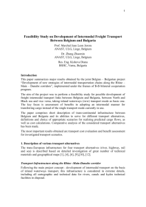Feasibility Study on Development of Intermodal Freight Transport