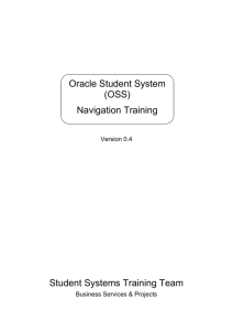 OSS Navigation Manual