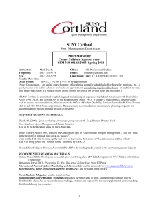 SUNY Cortland - Syllabus Rate