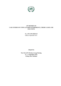 Case studies on terrestrial radio interference solutions - Asia