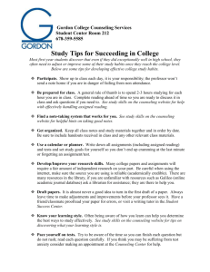 study tips for college success
