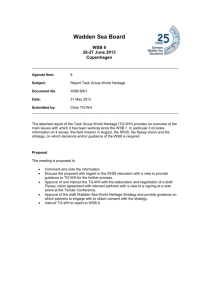 WSB 8/6/1 Report TG-WH page 1 Agenda Item: 6 Subject: Report