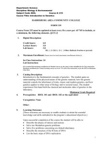 FORM 335 - Harrisburg Area Community College