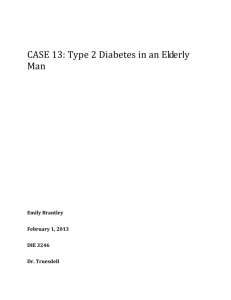 CASE 13: Type 2 Diabetes in an Elderly Man