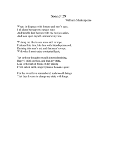 Shakespeare, Sonnet 29