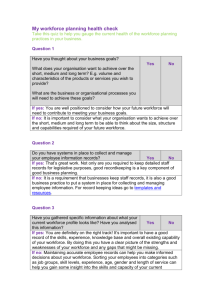 Workforce planning health check