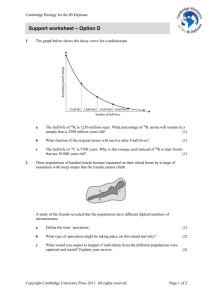 Support worksheet – Option D - Cambridge Resources for the IB