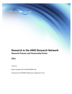 HMORN Research Process and Partnership Primer