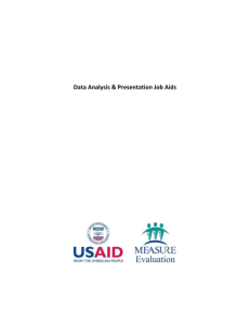 Data Analysis & Presentation Job Aids