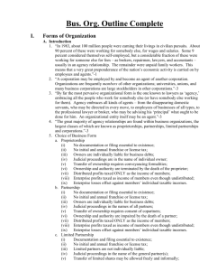 Bus. Org. Complete Outline