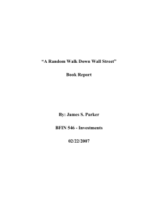 "Random Walk Down Wall Street" Book Report