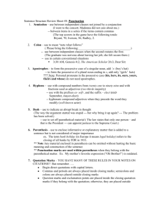 Sentence Structure Review Sheet #8