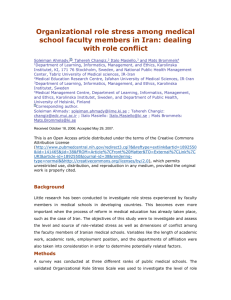 Organizational role stress among medical school faculty members in