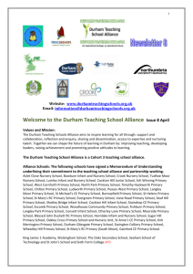School Letterhead - Durham Teaching School Alliance