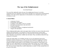 The Age of the Enlightenment