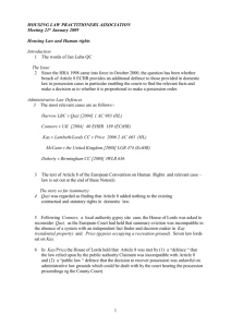 Housing Law and Human Rights - Housing Law Practitioners