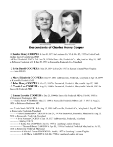 Descendants of Charles Henry Cooper 1 Charles Henry COOPER b