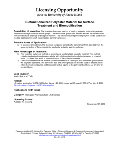 Biofunctionalized Polyester Material for Surface Treatment and