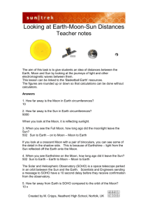 Looking at Earth-Moon-Sun Distances