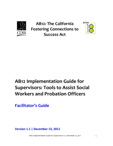 AB12 Implementation Guide for Supervisors