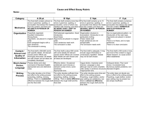 Cause and Effect Essay Rubric