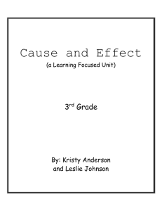 Writing Using Cause & Effect