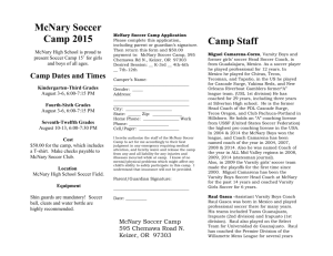 McNary Soccer Camp 2015