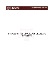 Guidebook for Geography Graduate Students by Graduate Students