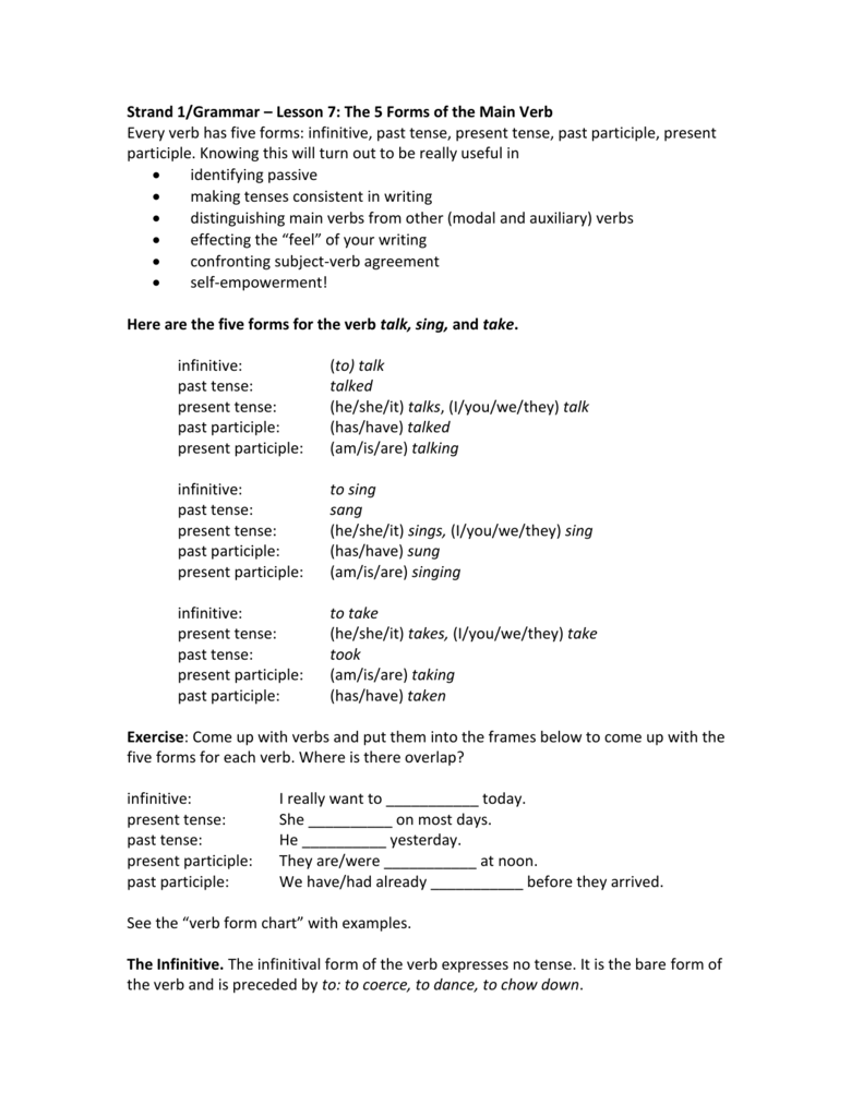 Verb Forms, Part 8, Topics4Exams