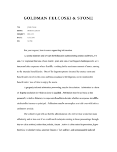 GOLDMAN FELCOSKI & STONE to: Jack Falk from: Bob Goldman