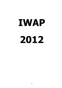 IWAP 2012 – Abstracts