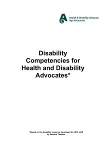 Disability Competencies for Advocates