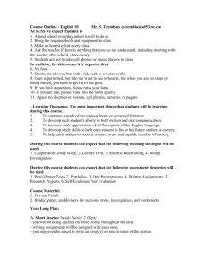 Course Outline - English 10