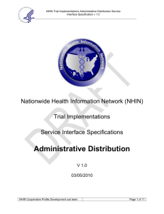 Administrative Distribution Interface Specification v1.0