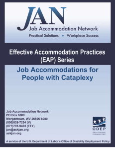 Effective Accommodation Practices Series: Job Accommodations for
