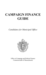 Municipal Campaign Finance Guide