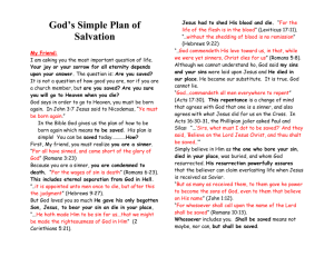 God's Plan of Salvation - Red Creek Missionary Baptist Church