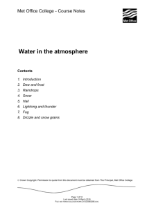 Water In The Atmosphere \\mailmoc\mocfsa_workgrps\Courses
