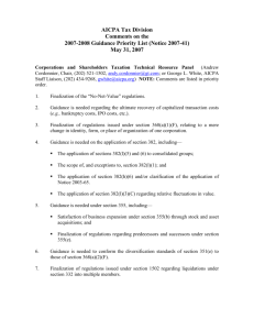 International Taxation Technical Resource Panel