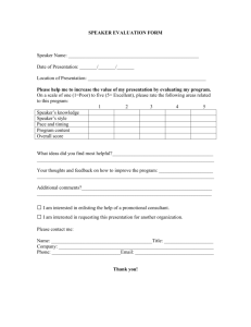 speaker evaluation form