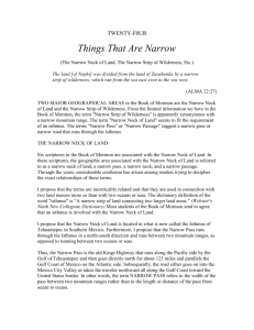 Chapter 24 Things That Are Narrow