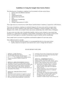 Sample State Bylaws - American Association of Medical Assistants