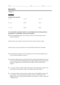 Ch. 11 Test Review