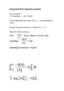 Integrated Rate Equation method
