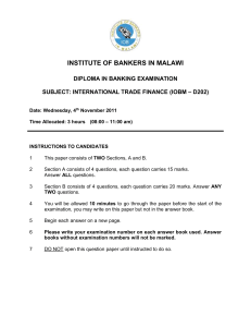 International Trade Finance (IOBM – D202)