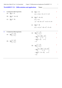 Worksheet 13.1