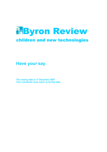 The Byron Review - Call for Evidence