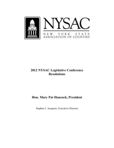 Board Resolutions - New York State Association of Counties