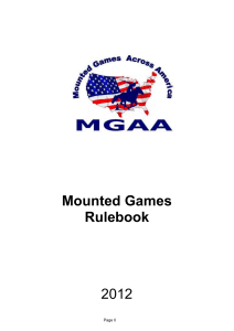 Genral Rules - Mounted Games Across America