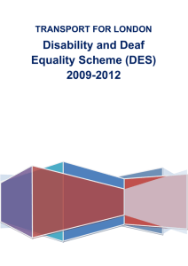 Disability and Deaf Equality Scheme (DES) 2009-2012